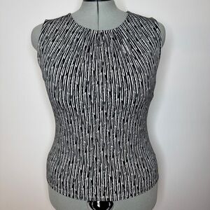 Calvin Klein Black and White Striped Top
